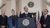 US President Barack Obama (center) hosts Aghan President Hamid Karzai (left) and Pakistani President Asif Ali Zardari (right) in Wahington in May 2009.