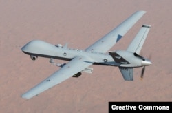 Американский военный БПЛА MQ-9 Reaper ("Жнец"), который мог уничтожить моторную лодку в Карибском море, предположительно принадлежавшую группировке "Трен да Арагуа"