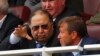 Russian billionaire and Arsenal shareholder Alisher Usmanov (left) talks with Chelsea owner Roman Abramovich. (file photo)