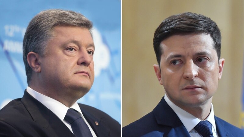 Ukrainanyň prezidentligi ugrundaky ýaryşda Zelenskiýniň we Poroşenkonyň duşuşmagyna garaşylýar