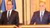 المؤتمر الصحفي المشترك لرئيس الوزراء العراقي حيدر العبادي والرئيس الفرنسي فرانسوا هولاند - بغجدا 12 ايلول 2014