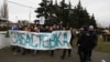 Одна из несогласованных акций протеста в Калининграде