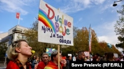 Montenegro -- Montenegro pride in Podgorica (LGBT), November 17, 2018.