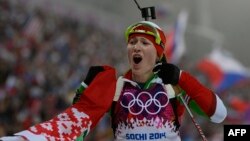 3-кратная олимпийская чемпионка Дарья Домрачева (Беларусь)