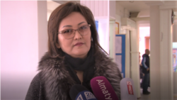 Тараз қаласындағы №43 орта мектептің директоры Эльмира Өмірбекова. Жамбыл облысы, 24 ақпан 2020 жыл.