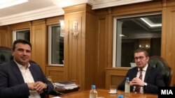 Премиерот Зоран Заев и претседателот на ВМРО-ДПМНЕ, Христијан Мицкоски