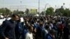 Iranian steel workers protesting in the southern city of Ahvaz for unpaid wages. March 2017