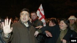 M.Saakashvili «Məxməri inqilab» zamanı - 2003