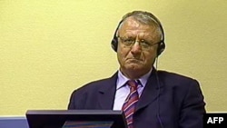 Serbian Radical Party leader Vojislav Seselj during his trial in The Hague in 2009