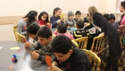 A file photo of children at school in Kyrgyzstan