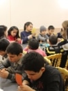 A file photo of children at school in Kyrgyzstan