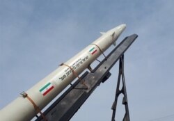 Revolutionary Guard missile inscribed with anti-Israeli message, 2015