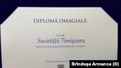 Romania- Timisoara Society plaque