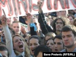 Najmasovniji studentski protest u poslednjih 20 godina: Podgorica 17. novembra 2011.