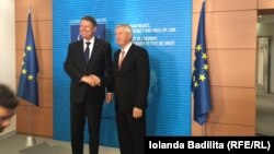 Klaus Iohannis cu secretarul-general al CE, Thorbjorn Jagland, la Strasbourg