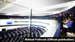 П’ятий президент України Петро Порошенко під час засідання Європейського парламенту в Страсбурзі, 18 липня 2019 року