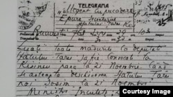 Telegrama lui I. Inculeț și D. Ciugureanu din 17 noiembrie 1918 (Foto: I. Țurcanu, M. Papuc, Basarabia în actul Marii Uniri de la 1918)