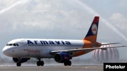 Armenia -- A new Airbus A320 aircraft of the Armavia national airline, 07May 2010.