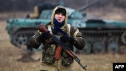 A pro-Russian militant during fighting in August in the eastern Ukrainian town of Ilovaisk.