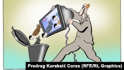 Karikatura Predraga Koraksića Coraxa