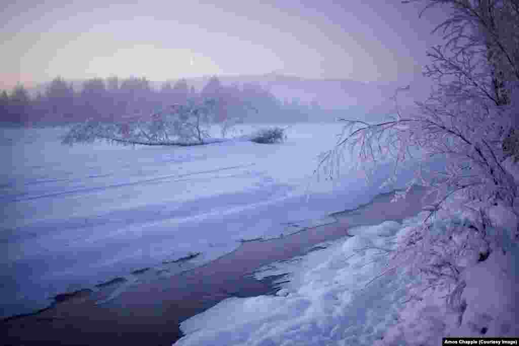 Landscape near Oymyakon. Chapple says &quot;as a photographer, the trip was wonderful; as a person, it was pretty tough. I have huge respect for people who can live in a place like this all year round.&quot;