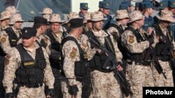 Armenia - A counter-terrorism unit of the Armenian police participates in CSTO military exercises, 15Sep2012.