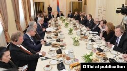 Armenia - President Serzh Sarkisian meets with the Yerevan-based ambassadors of OSCE member states, 18Apr2017.