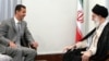 Iranian Supreme Leader Ayatollah Ali Khamenei (right) met with Syrian President Bashar al-Assad last month.