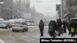 Зима в Бишкеке.