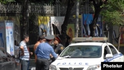 Armenia - Traffic police fine a driver in Yerevan, undated