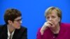Канцлер Германии Ангела Меркель и ее возможная преемница Аннегрет Крамп-Карренбауэр (слева).