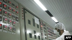 اتاق کنترل در سایت اتمی در نزدیکی اصفهان