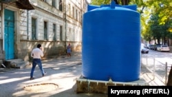 Резервуар для воды на улице Самокиша, Симферополь, 2 сентября 2020 года