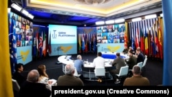 Заседание второго саммита «Крымской платформы» в онлайн-формате. Киев, 23 августа 2022 года