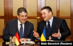 Pavlo Klimkin și Sigmar Gabriel in Kiev, 3 ianuarie, 2018