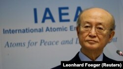 International Atomic Energy Agency (IAEA) Director General Yukiya Amano addresses a news conference during a board of governors meeting at the IAEA headquarters in Vienna, March 4, 2019