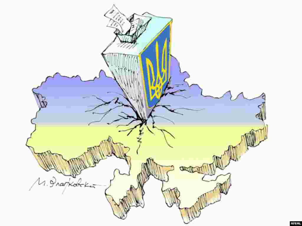 Ukrayna - &quot;Seçkilər...&quot; Müəllif: rus karikaturaçısı Mixhail Zlatkovski