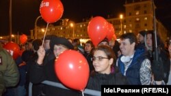 Пикет в поддержку Алексея Навального, 7 октября 2017 года