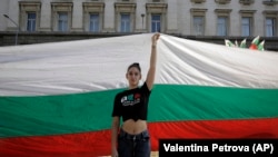 Bolgar protestçisi. 10-njy sentýabr, 2020.