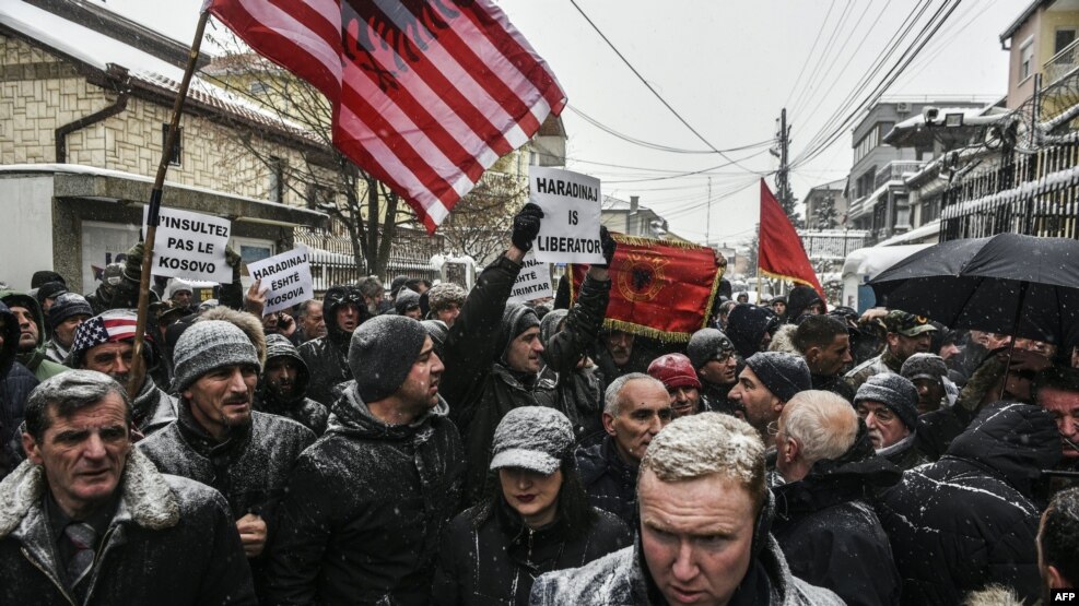 France's detention of Kosovo's former prime minister prompted protests in Pristina.