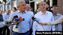Andrija Mandić i Milan Knezević, pred Višim sudom u Podgorici 6. septembra 2017.