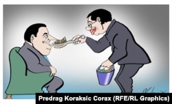 "Mezimče", karikatura Predraga Koraksića Coraxa