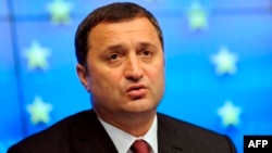 Prime Minister of Moldova Vlad Filat speaks during a press conference prior to attending a meeting at EU headquarters in Brussels in June 2012.