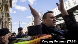 Олексій Навальний на антикорупційному мітингу в Москві, 26 березня 2017 року