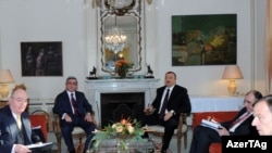 Presidents Serzh Sarkisian of Armenia and Ilham Aliyev of Azerbaijan met at the French consulate in Munich on November 22.