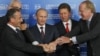 Semnarea acordului privind construcția gazoductului South Stream, Soci/ Rusia, 2011. În stânga spate, reprezentantul Wintershall, Harold Schwager. Rusia a fost reprezentată de premierul de atunci Vladimir Putin (centru) și de șeful Gazprom Alexei Miller (al doilea de la dreapta)