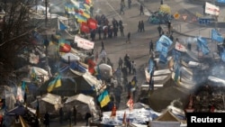 В центре Киева, 27 января 2014 г. 