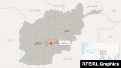 Afghanistan -- Central Afghanistan province Urozgan full map نقشه ارزګان graphic, 26 October 2016