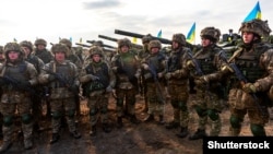 Украинские военные на полигоне в Житомирской области, 21 ноября 2018 года