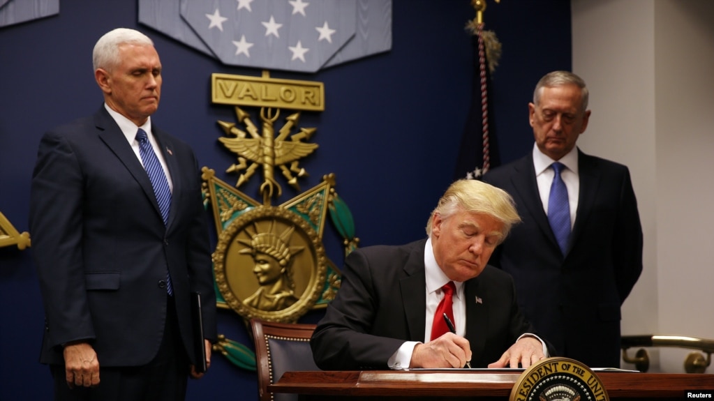 U.S. President Donald Trump signed his executive order on travel in March.